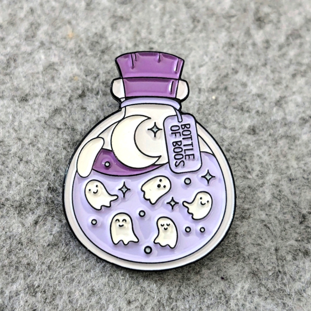 Bottle of Boos Pin 👻 Ghosts in a Purple Bottle